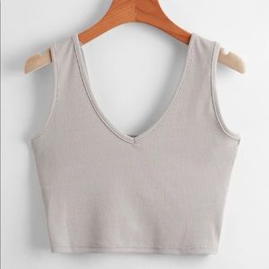 Grey Cropped Tank